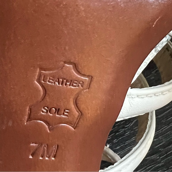 Tory Burch Charlene Strappy Leather Ankle Heels US7! Excellent Condition! - Picture 8 of 9